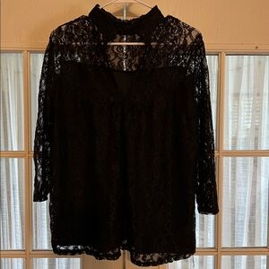 Elegant Black Lace Blouse